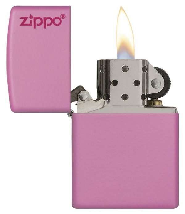 Bricheta Zippo Roz Pink Matte Logo