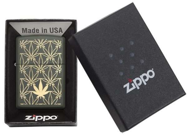 Bricheta Zippo Marijuana Pattern