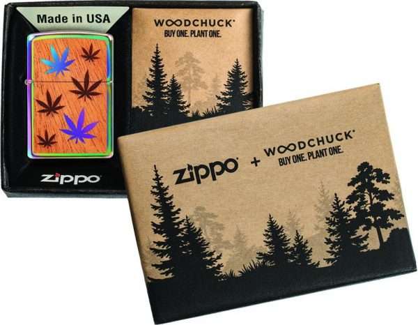 Bricheta Zippo Woodchuck Multi Color Leaves
