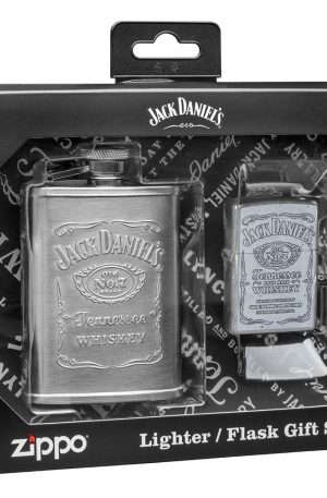 Bricheta Zippo Jack Daniel's Flask & Lighter Gift Set