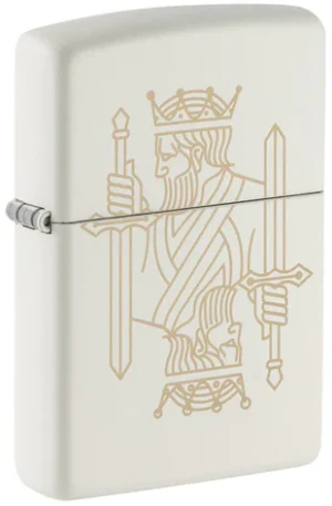 Bricheta Zippo King Queen Design alb