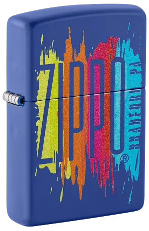 Bricheta Zippo Royal Blue Matte Color Image