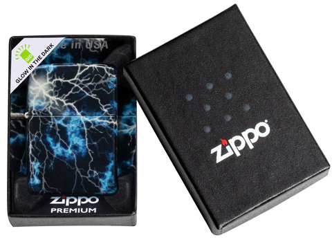 Bricheta Zippo Lightning Design fosforicent